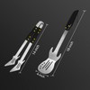 PEPKICN Rock Guitar Style Heavy Duty Stainless Steel 2-Piece Barbecue