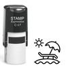 stampexpression - Cute Little Bell Flower Outline Self Inking Rubber