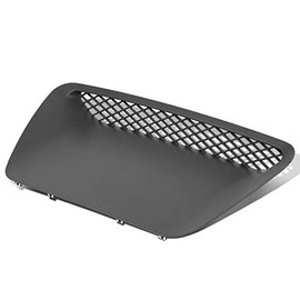 Air Flow Intake Scoop Molding Cover Mesh Hood Vent Grille Compatible with Dodge Ram SRT-10 04-05, Matte Black