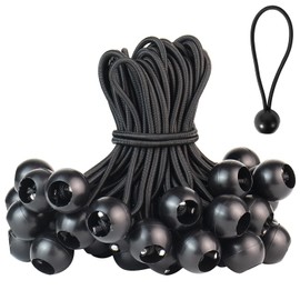 Tensioning Straps with Ball Tarpaulin Tensioner Rubber Tensioner Tent Rubbers - 15 cm Pack of 50 Tarpaulin Tensioners Tensioners with Ball Expander Loops Rubber Loops for Tarpaulin Tent Banner Net