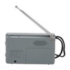 Portable Pocket Radio AM/FM Classic Elegant Design Silver Grey Battery