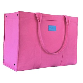 Oversized Canvas Tote Bags. Folds Flat, Slip-in Pockets, Removable Base, Anti-Theft Pocket. (X-Large 20Wx15Hx10D). Heavy Duty Multi-Purpose. Travel, Beach, Camping, etc.