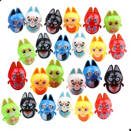 Random Tumbler Wobbler Toys | Stress Relief 25PCS Mini Colorful Roly-Poly Wobbling Toy | Cartoon Miniature Figures Toy Like Fox or Beijing Opera Cat | Tumbler Early Education Toys for Kids or Adult