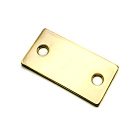 Door Edge Filler Plate | 1-1/8" x 2-1/4" | Dummy Blank Strike Plate | Polished Brass | TUFF STRIKE