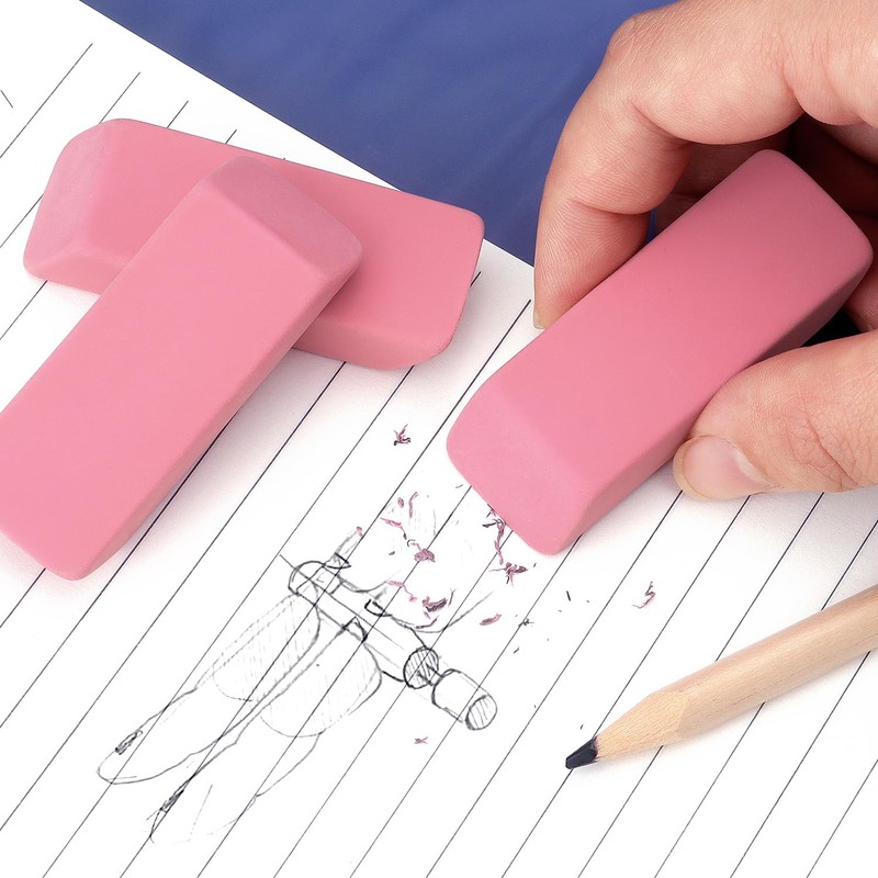 Tamaki Erasers, Pink Pencil Erasers for Drawing, Artist Eraser, Large,