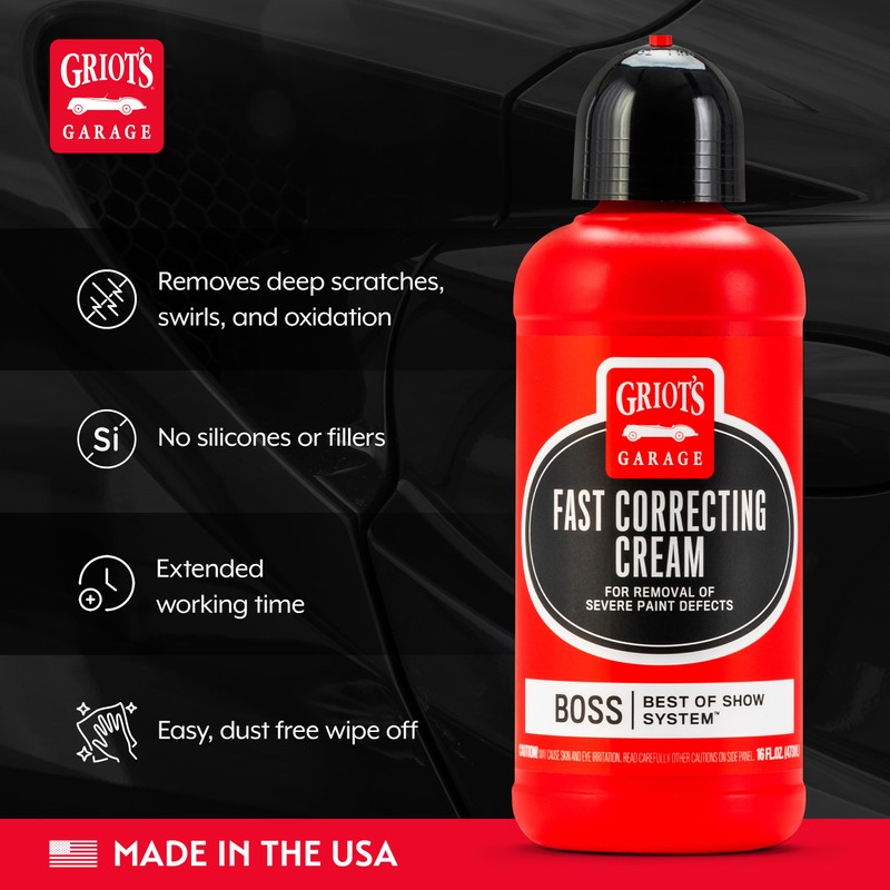 Griot's Garage BOSS Fast Correcting Cream for Car Polishing and