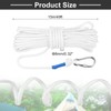 Rebower Nylon Anchor Rope with Hook,5/16"x49ft Hollow Braided Polypropylene Rope