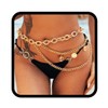 Nicute Women Waist Chain Gold Layered Belly Chains Metal Coins