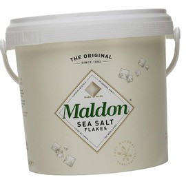 Maldon Salt Company Maldon Salt, Sea Salt Flakes, Resealable Tub, Kosher, Natural, Handcrafted, Gourmet, Pyramid Crystals, 3.08 Pound (1.4 kg)