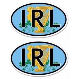 Irish Wholesale Harp IRL Oval Double Ireland Irish Decal Sticker