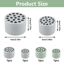 Spiral Flower Stem Holder, Pack of 4, Ikebana Stem Holder, Spiral Stem Holder for Vases, Flower Arrangement, Flower Holder, DIY Bouquet Twiste for Home Decoration, Water-Filled Vases