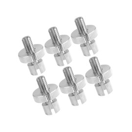 Partuto 6 Pcs M8 Brake Clutch Cable Line Adjuster Screw Silver Tone Replacement