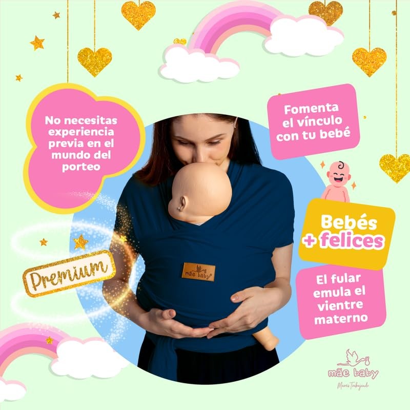 Mãe Baby Fular para bebé | Algodón Premium Fresco |