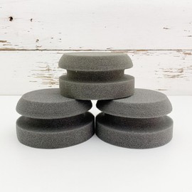 Chalk Style Painting Sponges - Set of 3-4” Round Reusable Handheld Sponge for Smooth Furniture Paint & Top Coat Application with No Brush Strokes - Washable Multi-Use Paint Applicator
