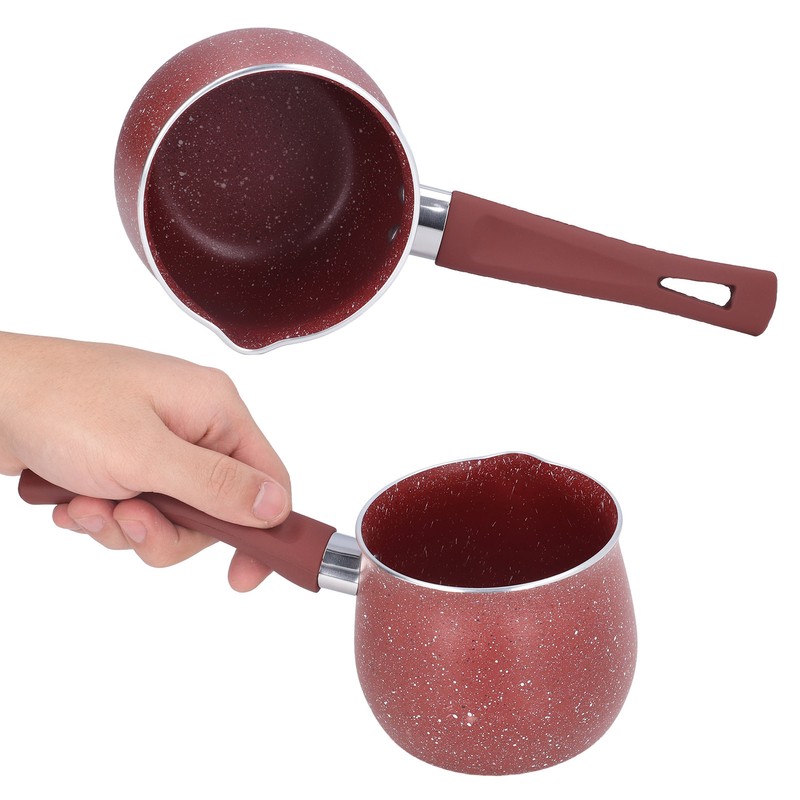 Single Handle Coffee Warmer Boiling Pot Mini Milk Pan Aluminum