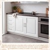 Memorywuu 2 Pcs Built-in Cabinet Doors with Silver Handles 16.25