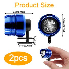 MXJFYY 2 x Croc Headlights, Small Lights Croc, 3 Modes Light Adjustable, IPX5 Waterproof Shoe Headlight for Hiking, Camping, Holiday, Birthday Gifts for Adults Children, Aluminium, No gemstone.