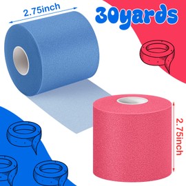 5 Rolls Foam Underwrap Athletic Tape 2.75 Inches x 30 Yards Sports Prewrap Athletic Tape Athletic Ankle Tape Sports Tape for Ankles Wrists Hands and Knees, 5 Colors (Novel Colors)