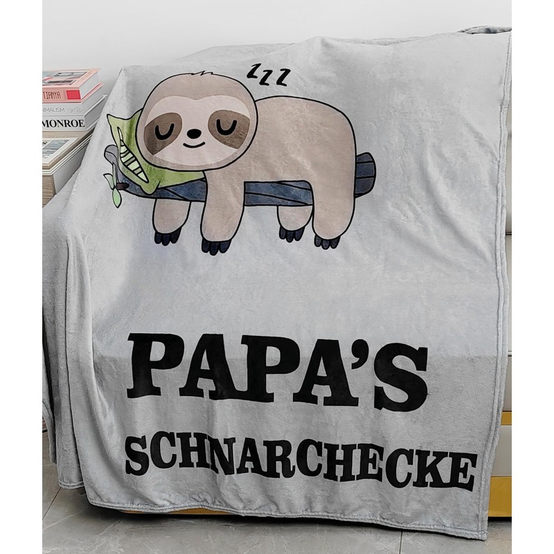 Magicoco Papa Cuddly Blanket Gift for Dad, Sloth Blanket, Father's
