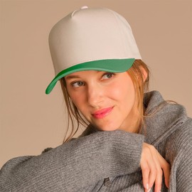 C.C Two Tone Vintage Canvas Snapback Hat Trucker Hat Baseball Cap (US, Alpha, One Size, Green)