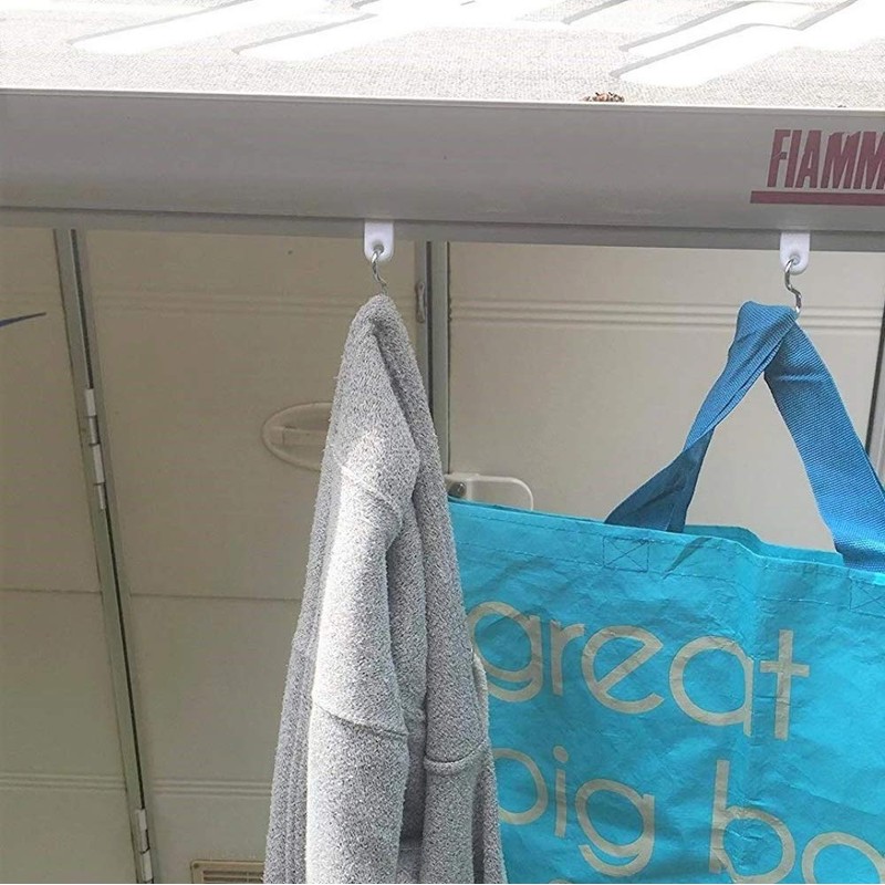 Awning Rail Hook Ring with S Hooks, Pack of 4: