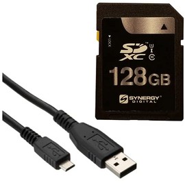 Accessory Kit Compatible with Synergy Digital, Works with Sony Cyber-Shot DSC-RX100 VA Digital Camera Includes: SY-SD128GB Memory Card, USBM USB Cable