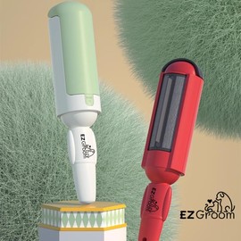 EZGroom Cycling Pet Hair Remover Roller Dog Cat Hair Lint (Green)