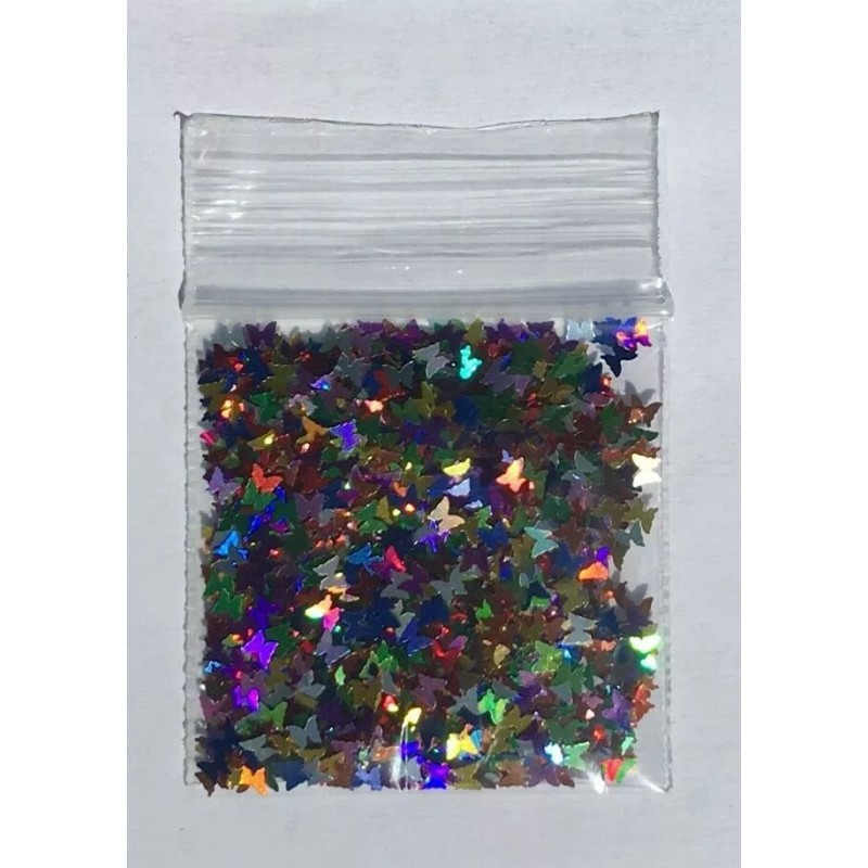 the glitters world Solvent Resistant BUTTERFLY shape Glitter (Rainbow B)
