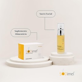 SODIMEL Kit: 60 Cápsulas Antioxidantes + Suero Facial 30 Gr I Ayuda a Reducir el Estrés Oxidativo y en la Piel I Mejora la Calidad del Sueño, Aumenta 