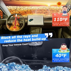 Canvcle - Parasol para parabrisas para Ford Transit Wagon XL Wagon XLT 2015-2024, 2025, accesorios gruesos plegables para ventana frontal, protector de visera para el sol, bloqueo de los rayos UV,