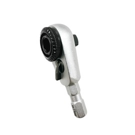 LABEAR 2-in-1 Mini Ratchet Wrench Adapter, Magnetic 1/4" Hex Bit Holder & 1/4" Drive Socket Adapter, Compact Reversible Ratchet Screwdriver Tool for Tight Spaces, Automotive Repair & DIY Hand Tools