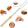 8 Pcs Roasting Sticks, Stainless Steel Roasting Sticks with Wooden