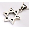 Star of David Pendant with Chain 925 Sterling Silver, Sterling
