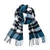 CALVIN & OLIVIA Ultra-Soft Winter Cashmere Feel Scarf Plaid Multi-Color
