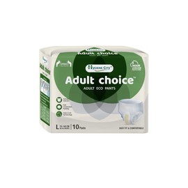 Adult Choice Incontinence Pants Women and Men, Overnight Comfort with max Absorbency, Leakage Protection, Adult Nappies, Odor Control (L- 10 Pants)