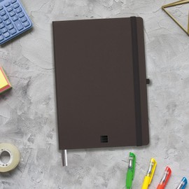 Finocam - Nexo Notebook Hard Cover Dotted Dotted Black Large Notebook with Perforated Sheets Inner Pocket and Pen Holder 72 Pages Ideal as a Bullet Journal