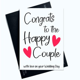 Peachy Antics Wedding Cards Cute Design Congrats To The Happy Couple With Love On Your Wedding Day Simple Design For Him For Her Wedding Cards For Newly Weds AP162