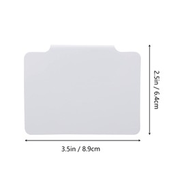 Label 16pcs 3.5x2.5in Bins Pantry Labels Plastic Label Holder Clip On Sign Holder Display Racks for Wire Shelf Tag Clip On Storage Card Sign and Ticket Display Holder