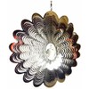 Hanging Stainless Steel Garden Wind Spinner Sun Catcher Crystal -