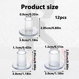 6 Pairs Heel Protectors for Stiletto Shoes Clear Rubber Heel Stoppers High Heel Protectors for Weddings & Outdoor Activities Protecting Shoe Heels from Sinking into Grass Gravel Grates（S*2+M*2+L*2）