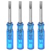 sourcing map 4Pcs SL2.5 Mini Slotted Screwdriver 2.5mm Magnetic Flat