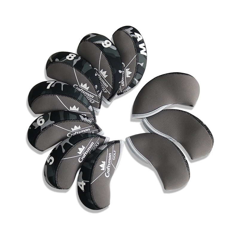 CRAFTSMAN Golf Iron Covers 10 Pack (4-9,PW,AW,SW,LW) Neoprene Golf Iron
