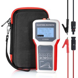 Photovoltaic Panel Multimeter Kethvoz Solar Panel MPPT Tester with LCD Display Multitesters for Open Circuit Voltage Troubleshooting and Solar Panel PV Testing (800W)