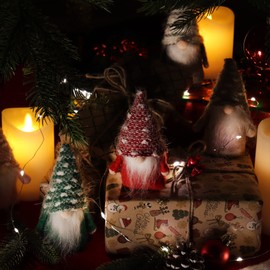 com-four® 3 x Premium Christmas Gnome 15 cm - Christmas Decoration - Winter Gnome Figure - Decorative Item - Scandinavian Decorative Trolls - Swedish Gnome with Beard and Winter Hat