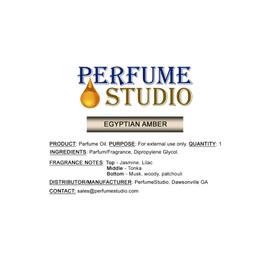 Fragrance Oil 100% Straight Pure Perfume Strength for Soap, Bath Bombs & Candle Making, Incense and Perfume Body Oils, 4oz (Egyptian Amber)