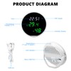 WiFi Thermometer Hygrometer Monitor: Smart Humidity Temperature Sensor with LED