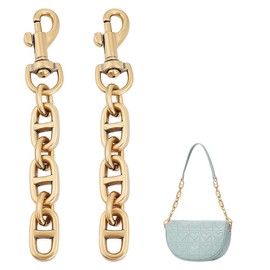 UNICRAFTALE 2 Piece Bag Extension Chain, 4.7 inches (12 cm), Bag Chain Strap, Alloy, Adjustable Length, Tibetan Gold, Replacement Bag, Handle, Stylish, Shoulder Chain, Handbag, Wallet, Chain,