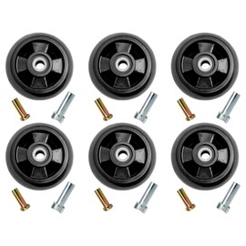 6 Pack Deck Wheels Kit AM125172 Compatible with John Dee re 48" 54" 60" 62" 72" Deck Mowers, Gauge Wheels Compatible with JD 240 245 260 325 GX325 F725 Lawnmowers, Replace AM124706 210-300