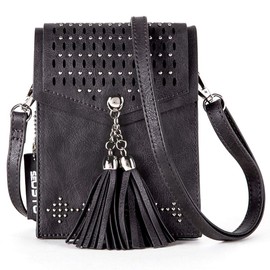 seOSTO Womens Small Crossbody Bag, Tassel Cell Phone Purse Holder Wallet