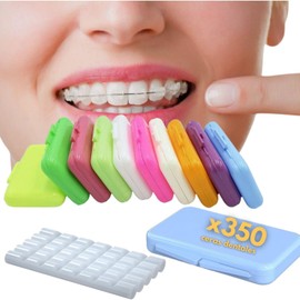 Vidaprime 10 Pieces Orthodontic Wax Tubes 350 Pieces Pre-Cut Teeth Wax for Orthodontics - Wax for Braces Orthodontics Braces Mouth Guard